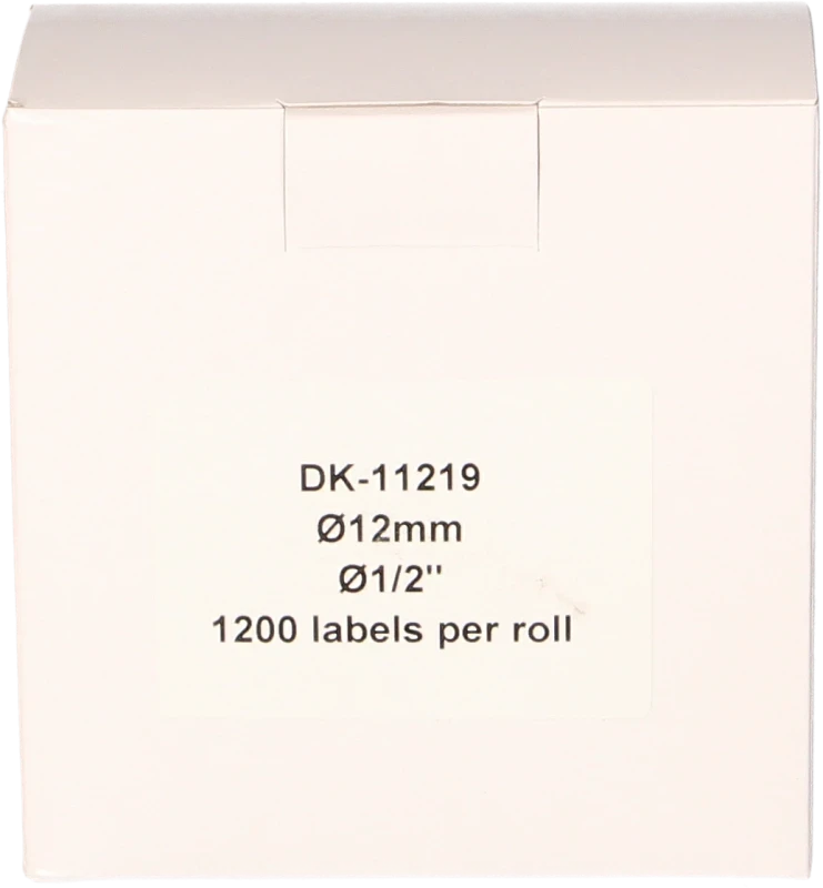 FLWR Brother DK-11219 12 mm x 12 mm wit