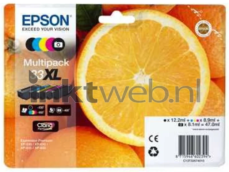 Epson 33XL multipack zwart en kleur