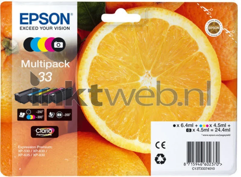 Epson 33 multipack zwart en kleur