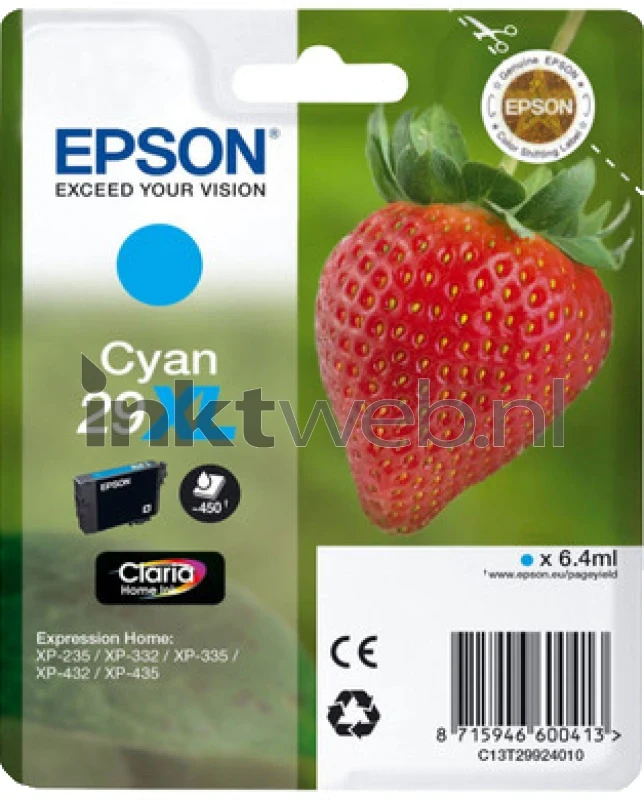 Epson 29XL cyaan