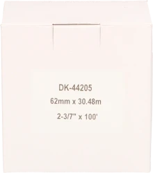 FLWR Brother  DK-44205 62 mm x  30.48 M wit Back box