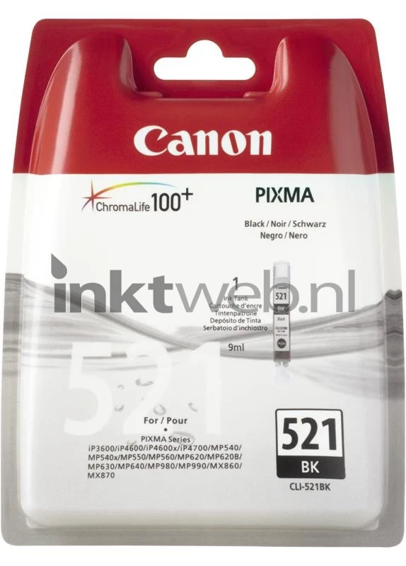 Canon CLI-521BK zwart