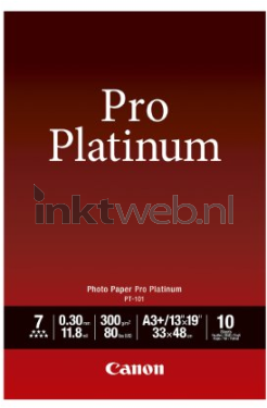 Adviseur Bezwaar Kostuum Canon PT-101 Professioneel A3+ Fotopapier Platinum (Origineel)