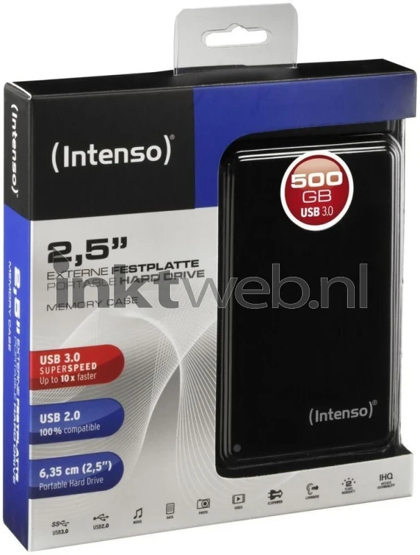 Binnenshuis Poging Stemmen Intenso 2.5 HDD 500GB USB 3.0 zwart (Origineel)