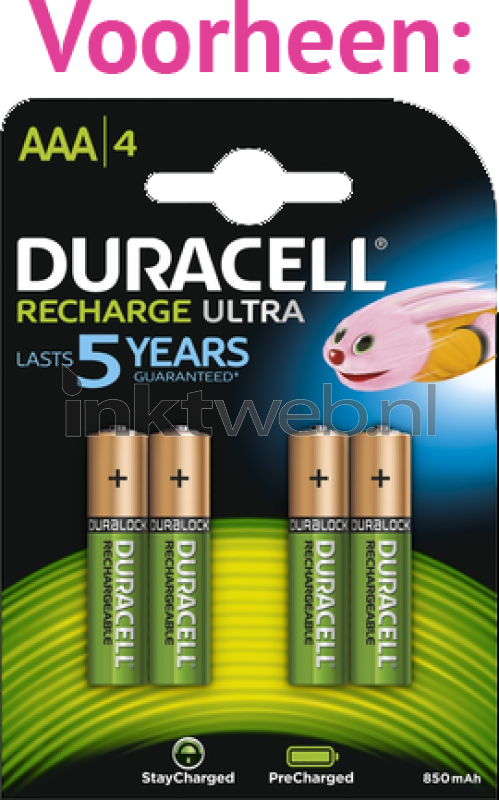Samenhangend Productief verband Duracell AAA Rechargeable 900 mAh | Voordelig bij Inktweb.nl