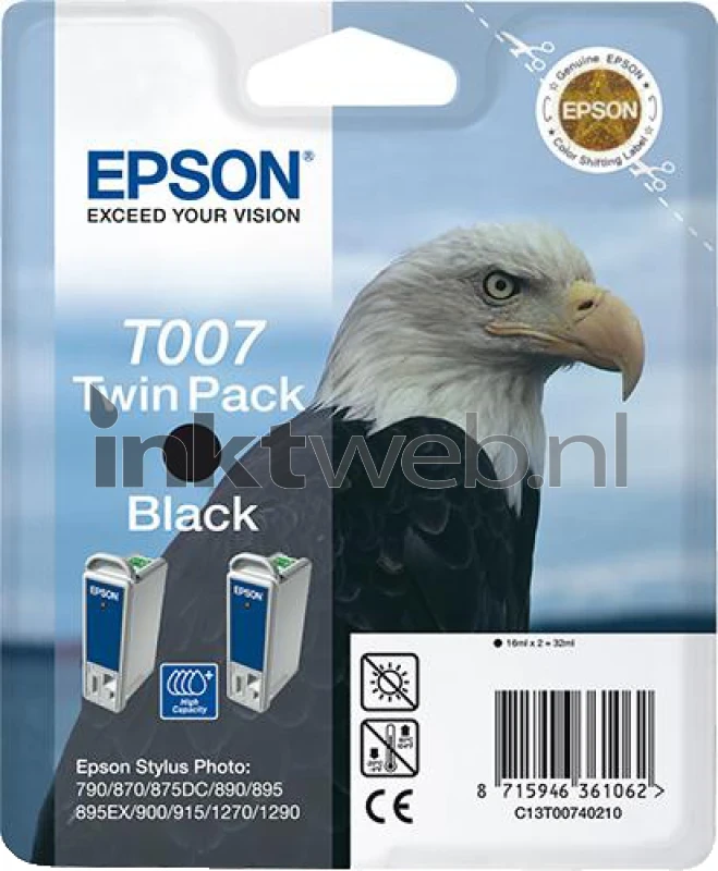 Epson T007 duopack zwart