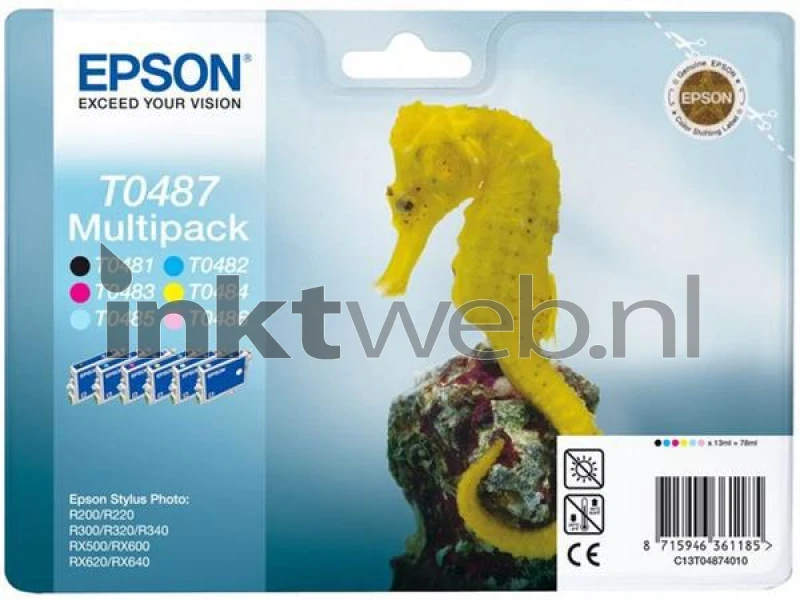 Epson T0487 multipack zwart en kleur