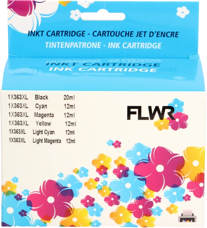 FLWR HP 363 6-pack Multipack zwart en kleur