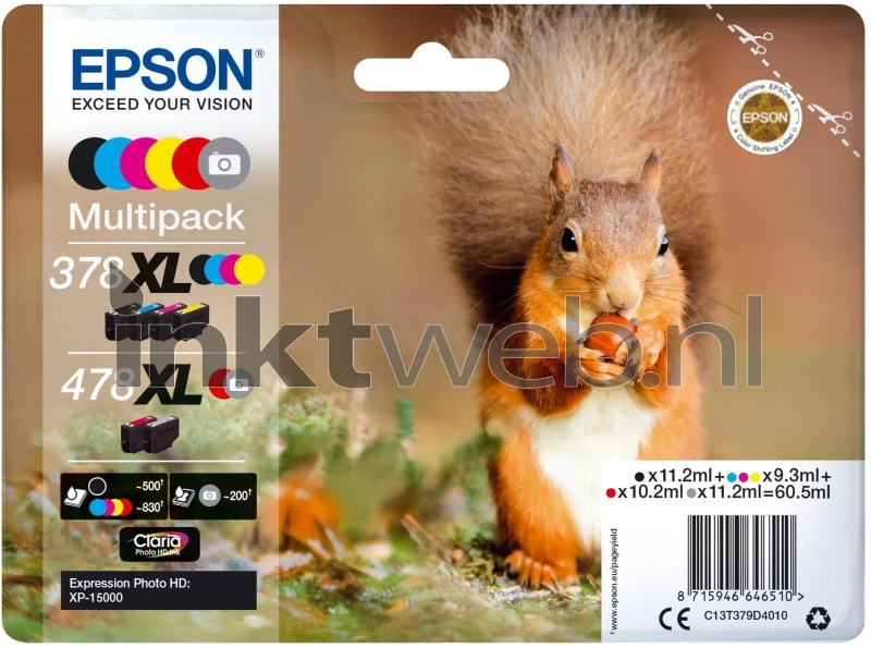 Epson 378XL / 478XL multipack zwart en kleur