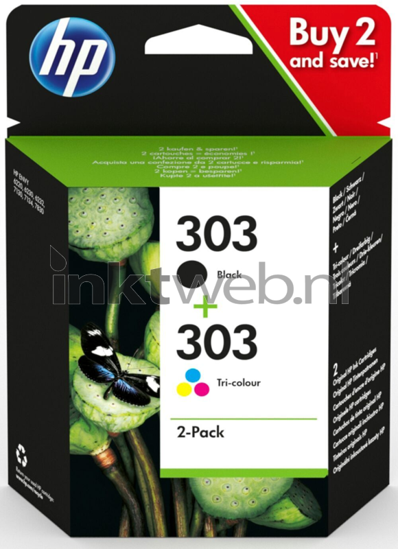 303 2-pack zwart en kleur (Origineel)
