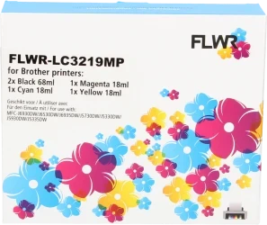 FLWR Brother LC-3219XL Multipack zwart en kleur Front box