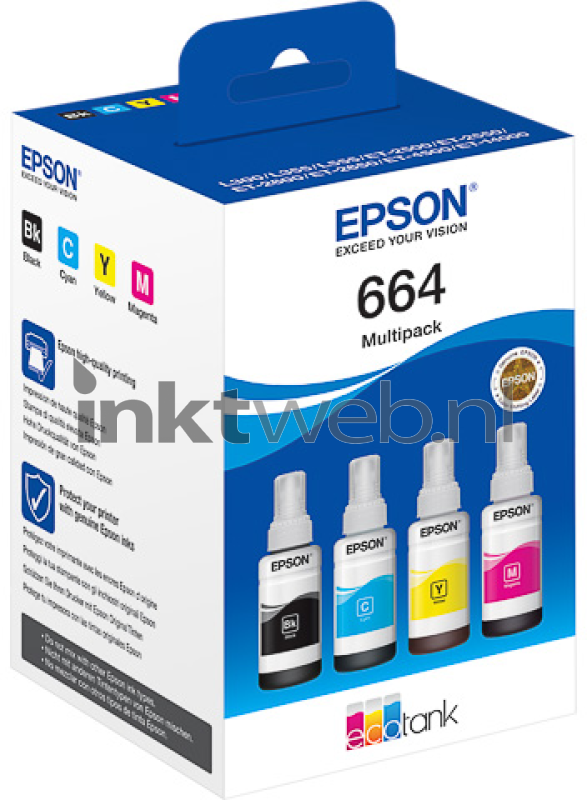 maximaliseren Verkleuren creatief Epson 664 Multipack zwart en kleur (Origineel)