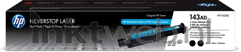 HP 143AD 2-pack zwart