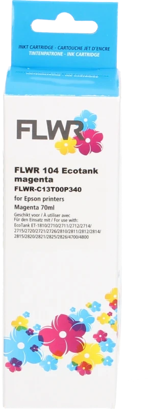 EPSON C13T00P340 104 EcoTank Ink Refill Bottle, Magenta