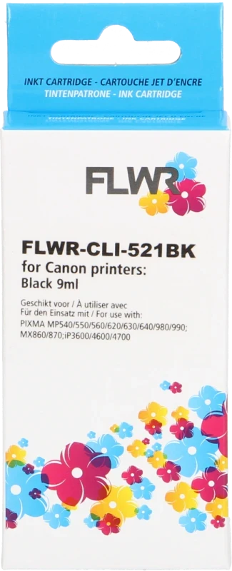 FLWR Canon CLI-521BK zwart