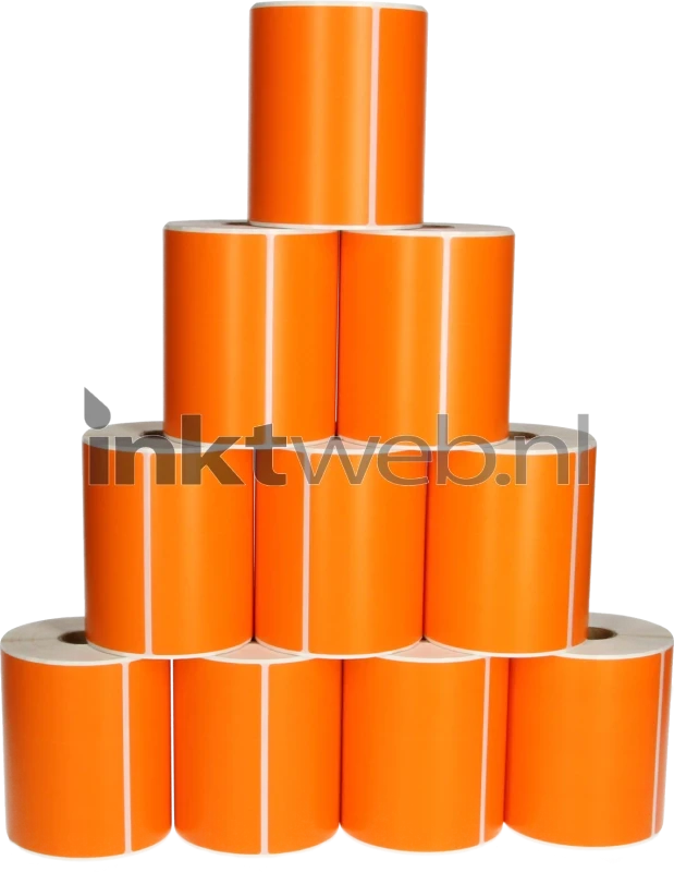 FLWR Zebra 10-pack verzendetiketten 102 mm x 150 mm oranje