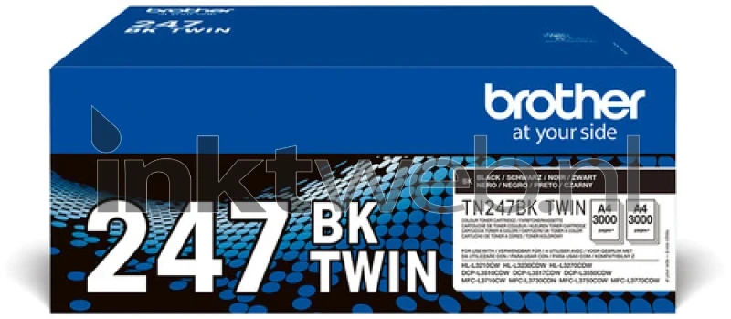 Brother TN-247 twinpack zwart