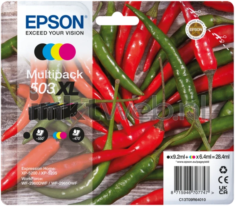 Epson 503XL Multipack zwart en kleur