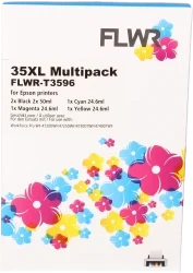 FLWR Epson 35XL Multipack zwart en kleur Front box