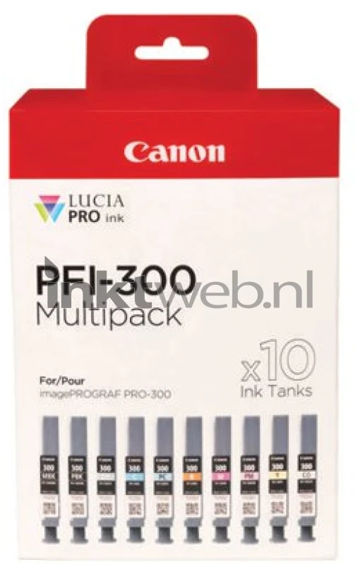 Canon PFI-300 Multipack zwart en kleur