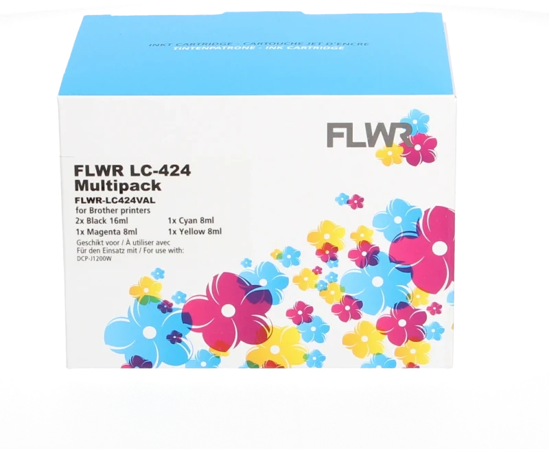 FLWR Brother LC-424 Multipack zwart en kleur