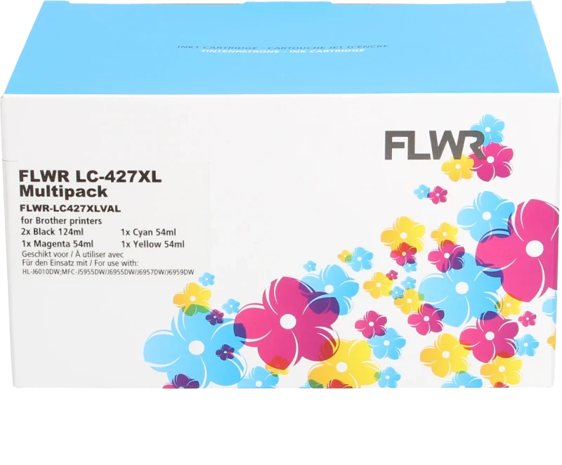 FLWR Brother LC-427XL Multipack zwart en kleur