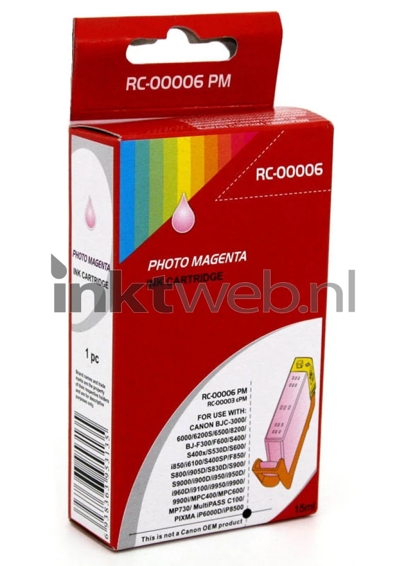 Huismerk Canon BCI 6PM foto magenta Huismerk compatible