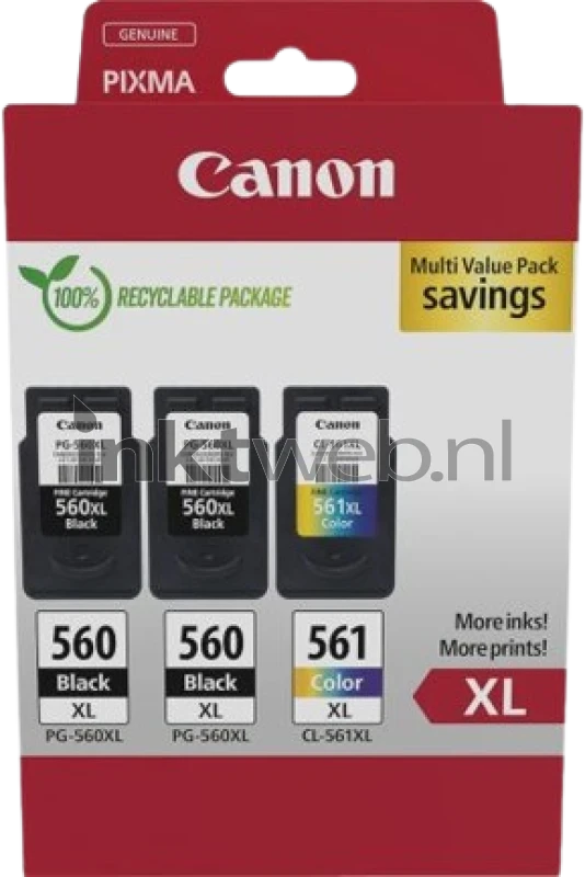 Canon PG-560XLx2/CL-561XL Multipack zwart en kleur