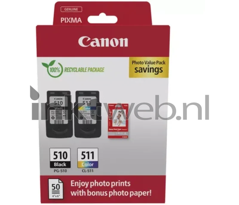 Canon PG-510 / CL-511 Multipack zwart en kleur