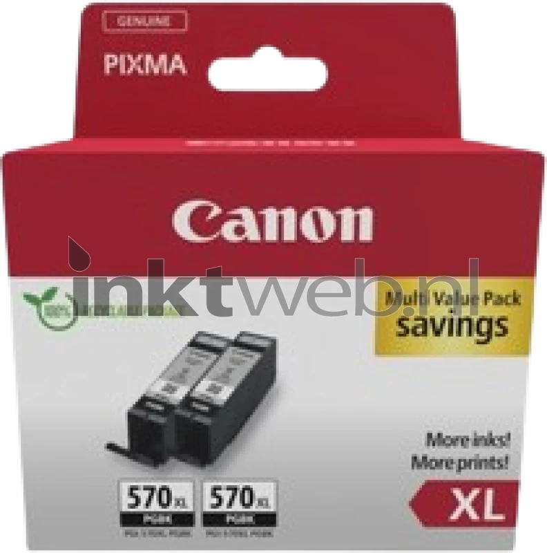 Canon PGI-570XL 2-pack zwart