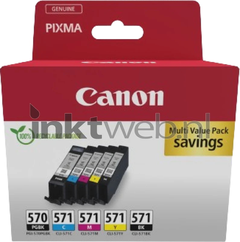 Canon CLI-571 5-pack zwart en kleur