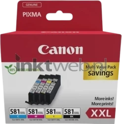 Canon CLI-581XXL 4-pack zwart en kleur Front box