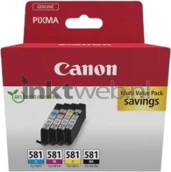 Canon CLI-581 4-pack zwart en kleur Front box