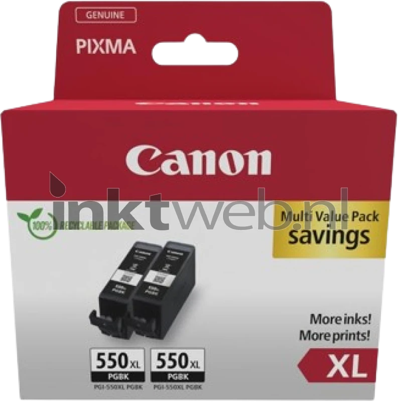 Canon PGI-550XL twinpack zwart