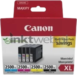 Canon PGI-2500XL multipack zwart en kleur Front box