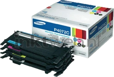 Samsung CLT-P4072C rainbow pack zwart en kleur Combined box and product