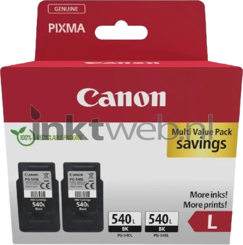 Canon PG-540L Twinpack zwart