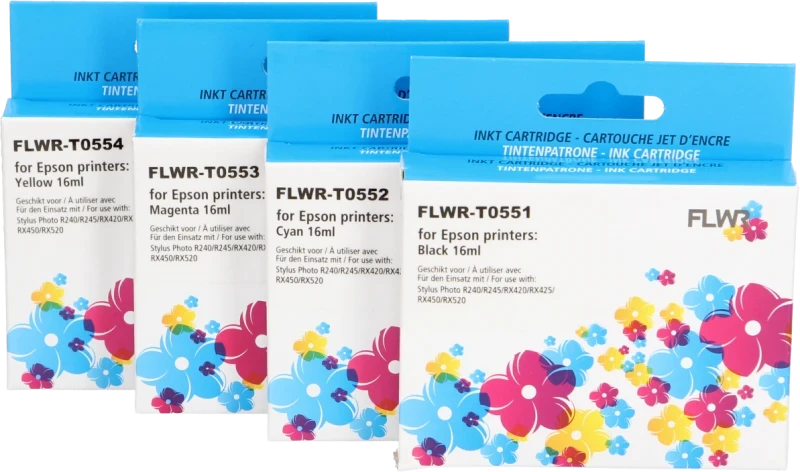 FLWR Epson T0556 Multipack zwart en kleur