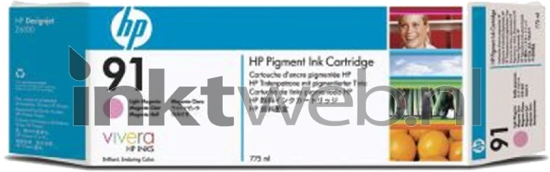 HP 91 3-pack licht magenta