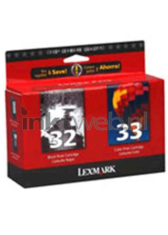 Lexmark 32 / 33 Combopack zwart en kleur