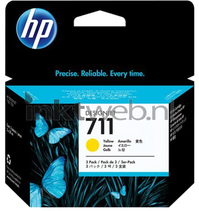 HP 711 3-pack geel