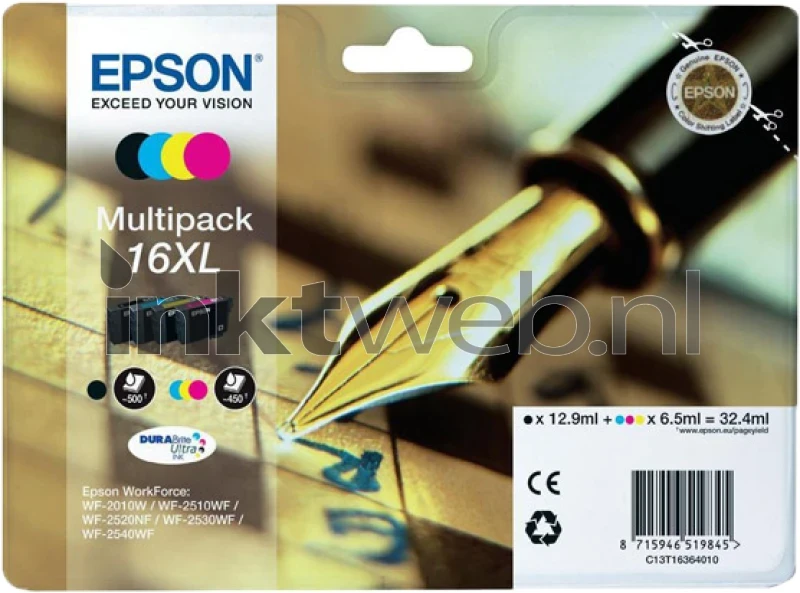 Epson 16XL Multipack zwart en kleur