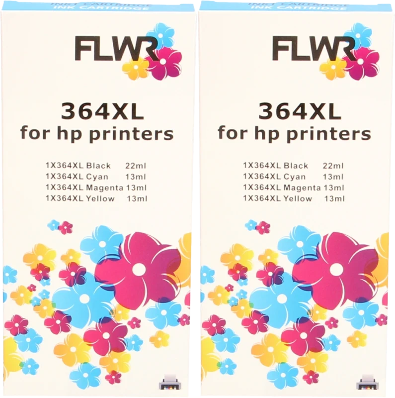 FLWR HP (2X) 364XL Multipack zwart en kleur