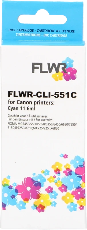 FLWR Canon CLI-551XL cyaan