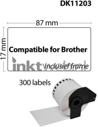 FLWR Brother  DK-11203 17 mm x 87 mm  wit Product only