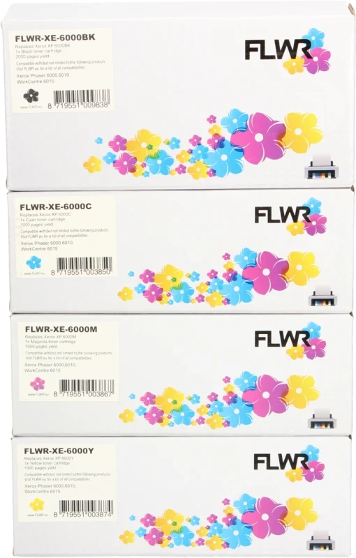 FLWR Xerox Phaser 6000 / 6010 multipack zwart en kleur