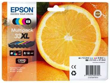 Epson 33XL multipack zwart en kleur