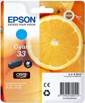 Epson 33 cyaan