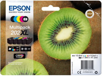 Epson 202XL zwart en kleur