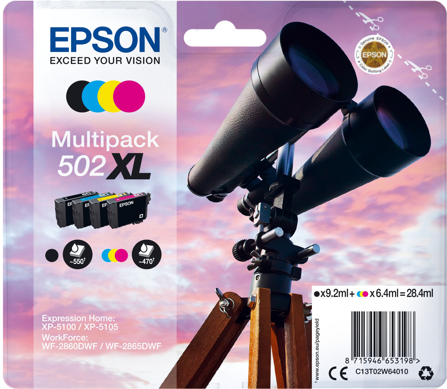 Epson 502XL Multipack zwart en kleur